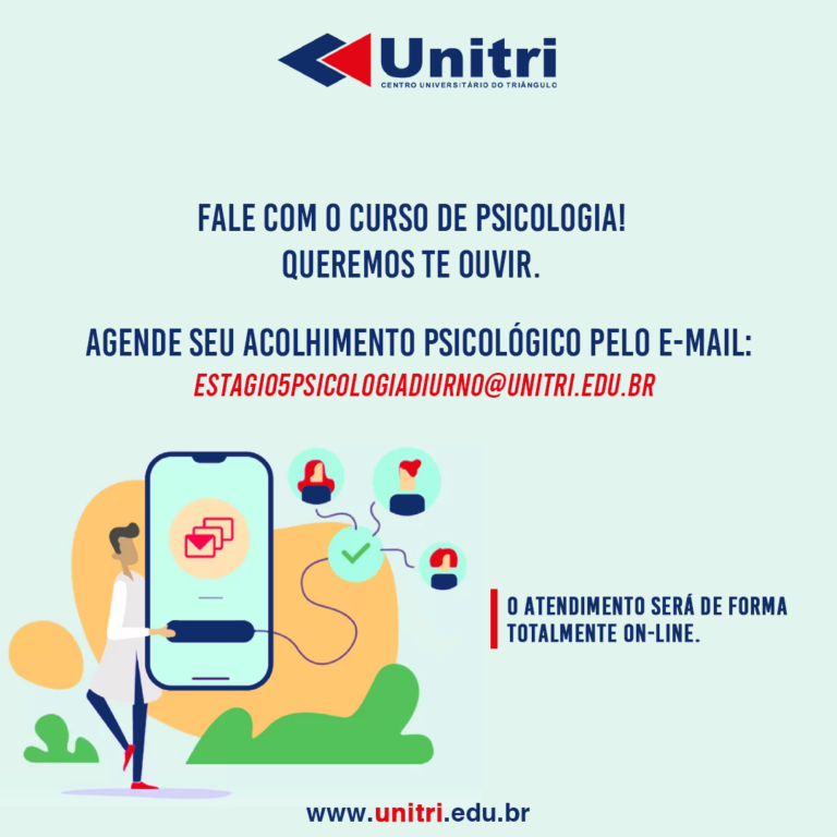 UNITRI está com inscrições abertas para acolhimento psicológico on-line