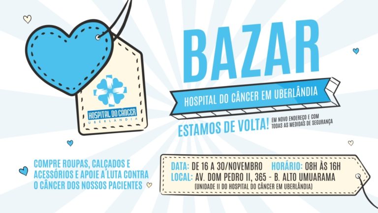 Bazar em prol do Hospital do Câncer acontece a partir desta segunda-feira