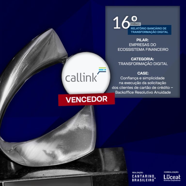 Callink é reconhecida com o Prêmio Relatório Bancário de Transformação Digital 2020