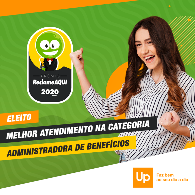 Up Brasil recebe Prêmio Reclame AQUI 2020 na categoria Administradora de Benefícios