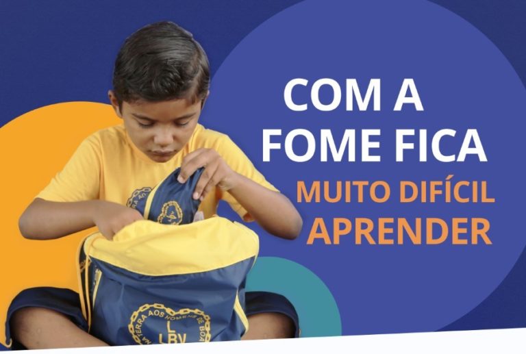 Campanha em prol da educação também atua no combate à fome e na prevenção da Covid-19