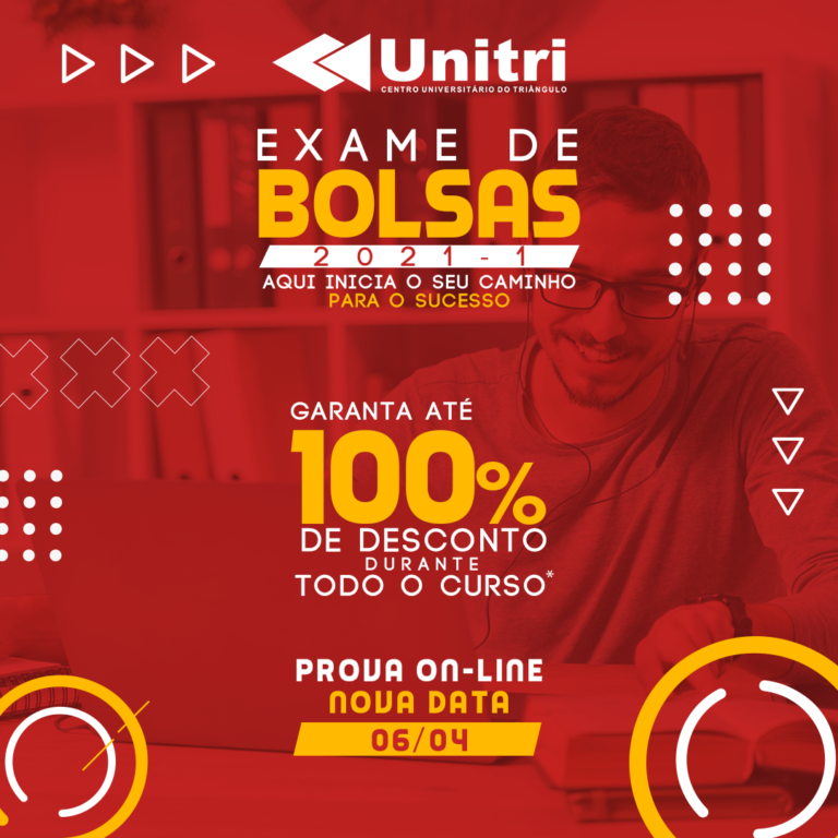 Exame de Bolsas Unitri terá nova data: 06/04