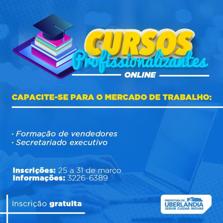 Inscrições para cursos profissionalizantes começam nesta quinta (25)