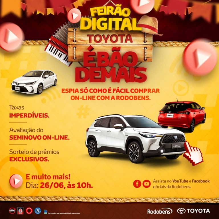 Vendas online de carros cresce e Rodobens prepara Feirão Digital Toyota