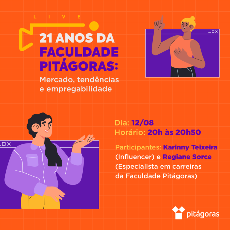 Faculdade Pitágoras e influencer promovem live sobre mercado de trabalho, tendências e empregabilidade