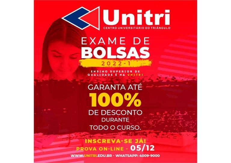 Exame de Bolsas UNITRI já tem data marcada