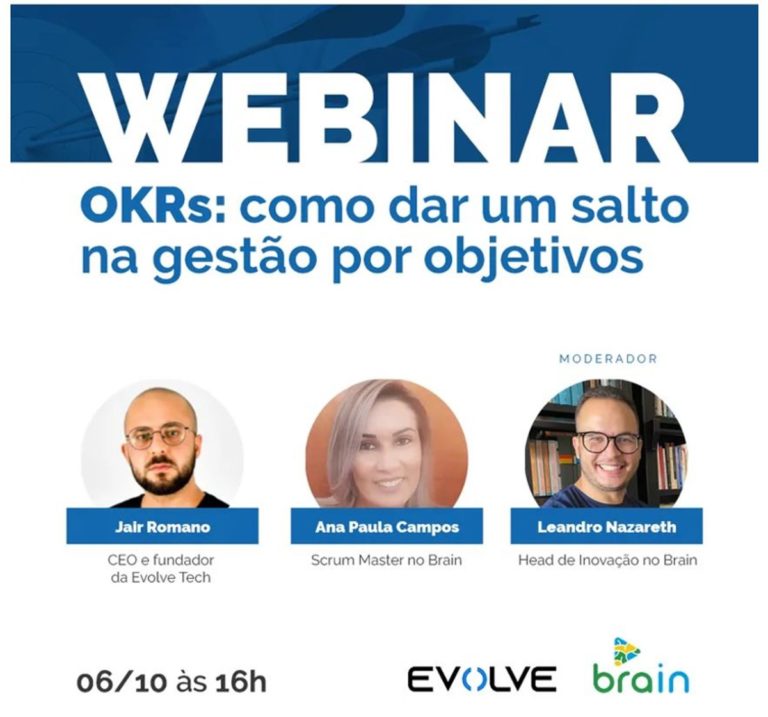 Brain realiza webinar sobre Objectives and Key Results