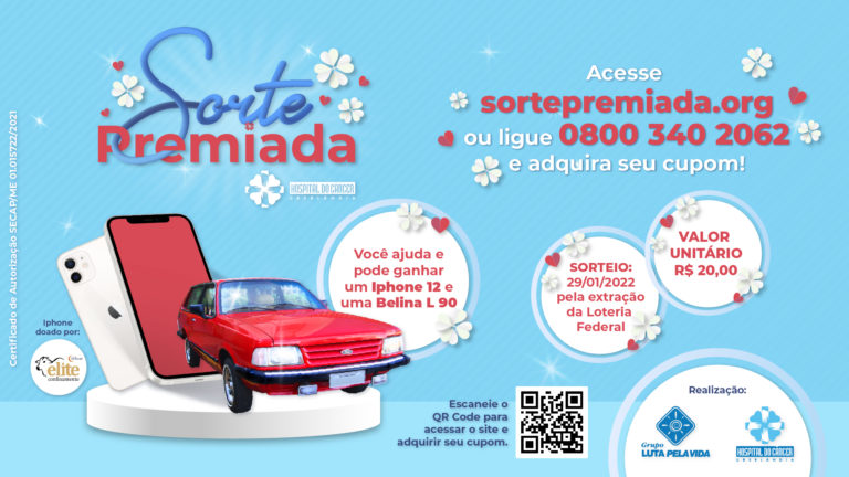 ‘Sorte Premiada’: presenteie alguém com a chance de ganhar um iPhone 12 e uma Belina L90 e seja solidário