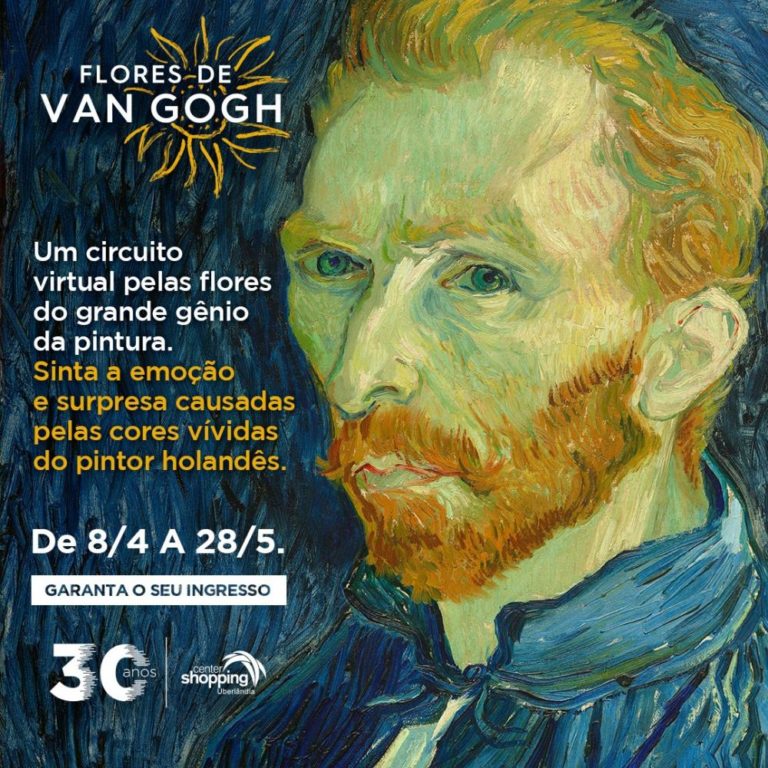 Última semana para conferir a exposição imersiva Flores de Van Gogh, no Center Shopping