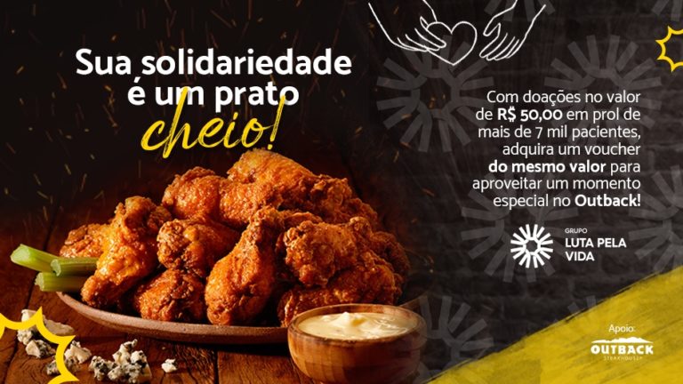 Outback Steakhouse e Grupo Luta Pela Vida promovem ação solidária em prol do Hospital do Câncer em Uberlândia