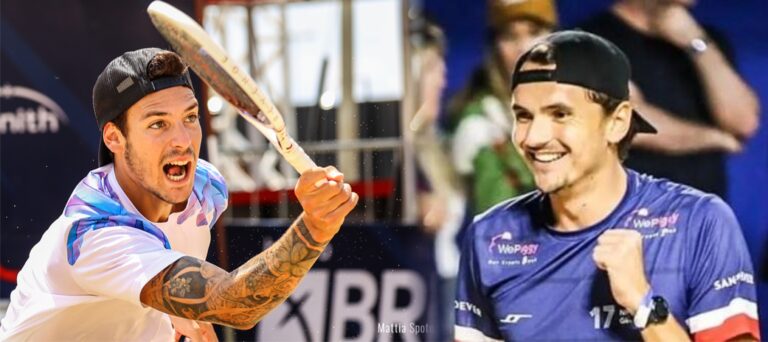 Mattia Spoto e Nicolas Gianotti ministram clínica de Beach Tennis em Uberlândia