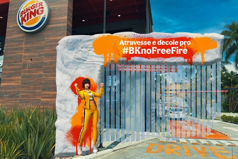 Parceria do Burger King® com Free Fire invade BK Drive de Uberlândia/MG com experiência imersiva