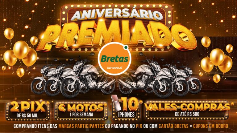 Bretas comemora 69 anos com “Aniversário Premiado”
