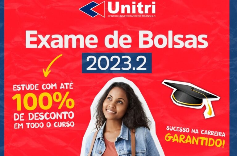 Invista no seu futuro! Exame de Bolsas Unitri, com inscrições abertas
