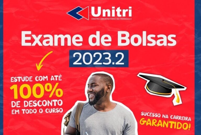Perdeu o Exame de Bolsas UNITRI? Fique Ligado na nova prova para conquistar até 100% de desconto.