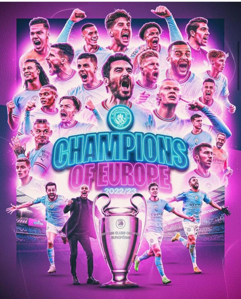 É campeão! Manchester City vence a Inter de Milão e conquista a Champions pela primeira vez na história