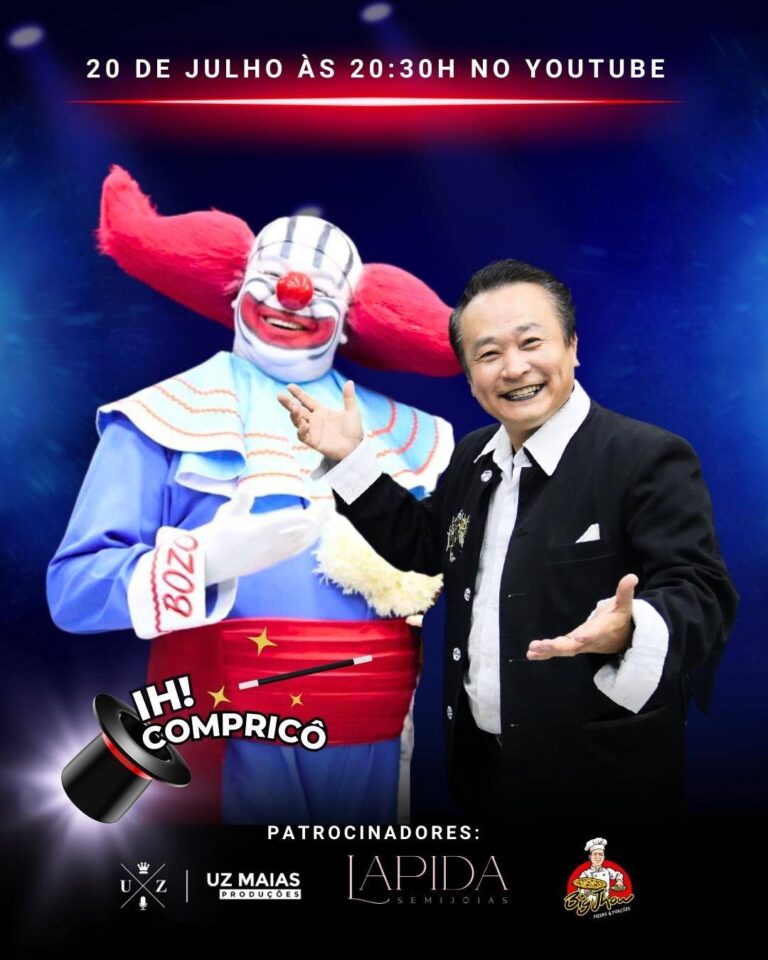 Ossamá Sato estreia o seu programa “Ih! Compricô” e recebe o Bozo do SBT