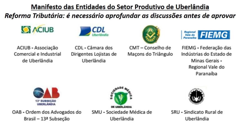 Manifesto das Entidades do Setor Produtivo de Uberlândia