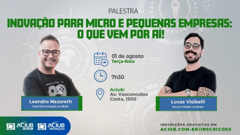 Aciub Jovem e Aciub Inovação promovem evento gratuito sobre tendências em inovação para micro e pequenas empresas