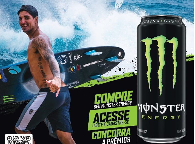 Monster Energy apresenta promoção “Surfando com Gabriel Medina”