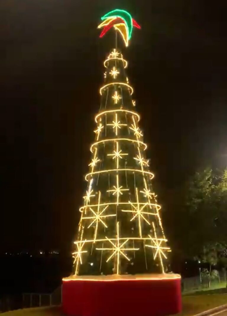 Center Shopping entrega Árvore de Natal e iluminação de portarias do Parque do Sabiá, em parceria com a Prefeitura de Uberlândia