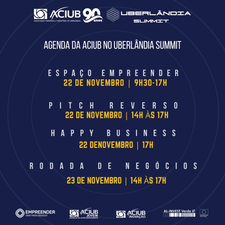 Aciub promove diversas ações para empreendedores dentro do Uberlândia Summit