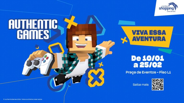 Com o parque ‘AuthenticGames’ e diversas outras atrações, Center Shopping tem mix completo para as férias escolares