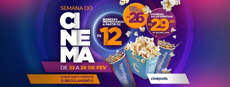 Cinépolis do Center Shopping Uberlândia se une a mais uma edição da Semana do Cinema com ingressos a partir de R$ 12,00