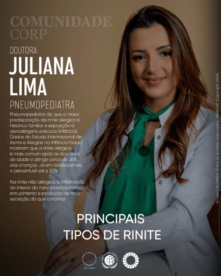 Revista Comunidade Corp entrevista pneumopediatra para falar sobre os principais tipos de rinite