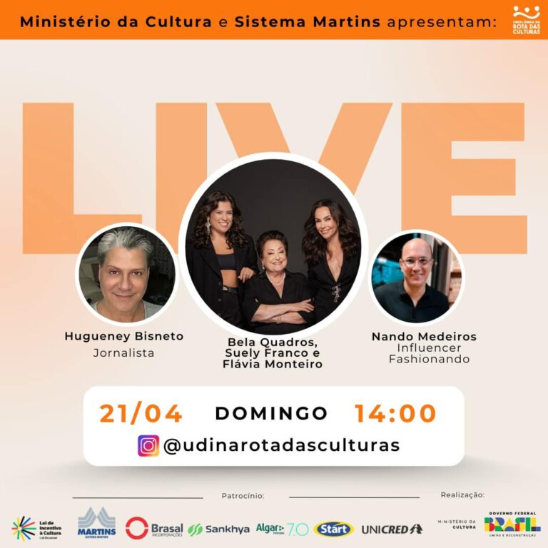 Elenco da peça “A Vedete do Brasil” participa de live, neste domingo (21)