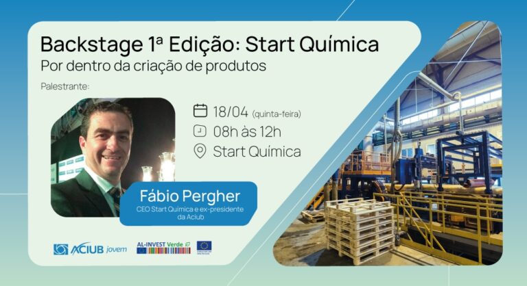 ‘Backstage’: evento do Aciub Jovem promove visita guiada à Start Química e bate-papo sobre processo de criação de produtos