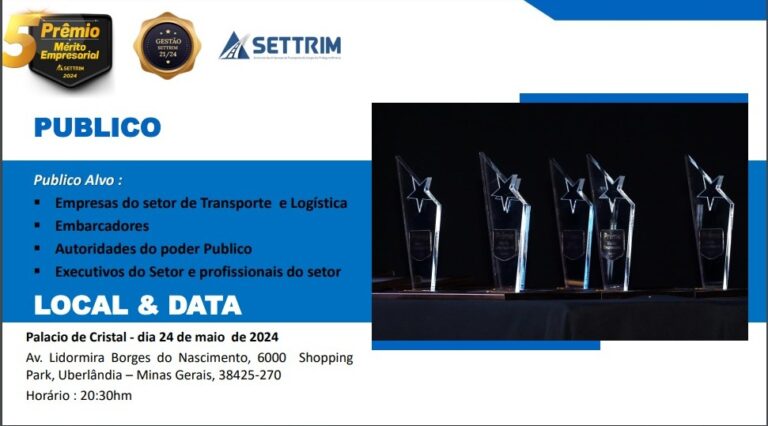 5ª Edição do Prêmio Mérito Empresarial reconhece excelência no Setor de Transporte do Triângulo Mineiro