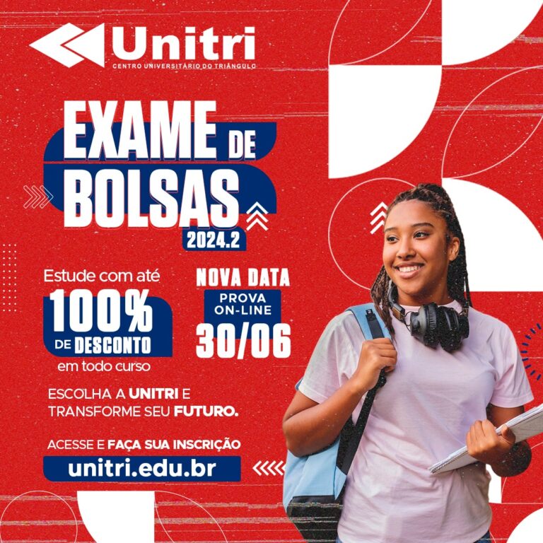 Comece a graduação no segundo semestre com Bolsas de até 100% de desconto