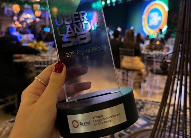 Brasal Incorporações é reconhecida como a melhor Construtora de Alto Padrão de Uberlândia no prêmio Top Of Mind