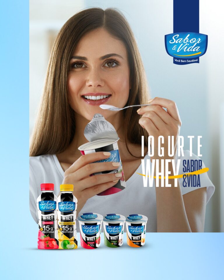 Nova linha de iogurtes da Sabor & Vida tem adição de whey e redução de açúcar