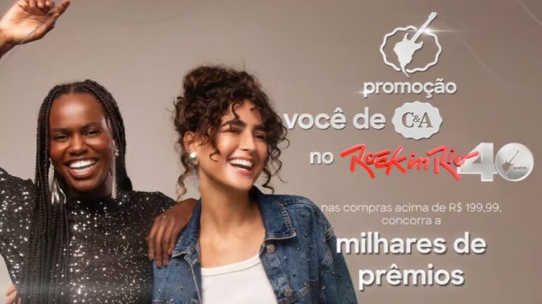 Patrocinadora do Rock In Rio 40, C&A lança promoção com milhares de prêmios