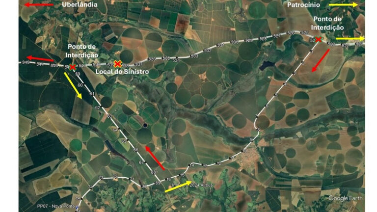 Nota operacional: retirada de caminhão tombado na BR-365