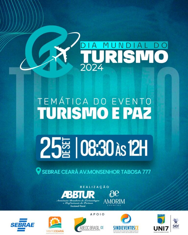 Fortaleza celebra Dia Mundial do Turismo com evento gratuito e aberto ao público