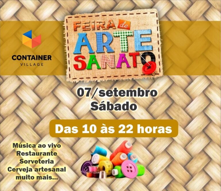 Feira de Artesanato no Container Village em Uberlândia acontece neste sábado