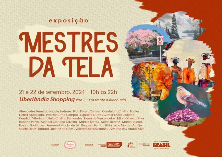 Exposição “Mestres da Tela” no Uberlândia Shopping traz inclusão e arte com audiodescrição