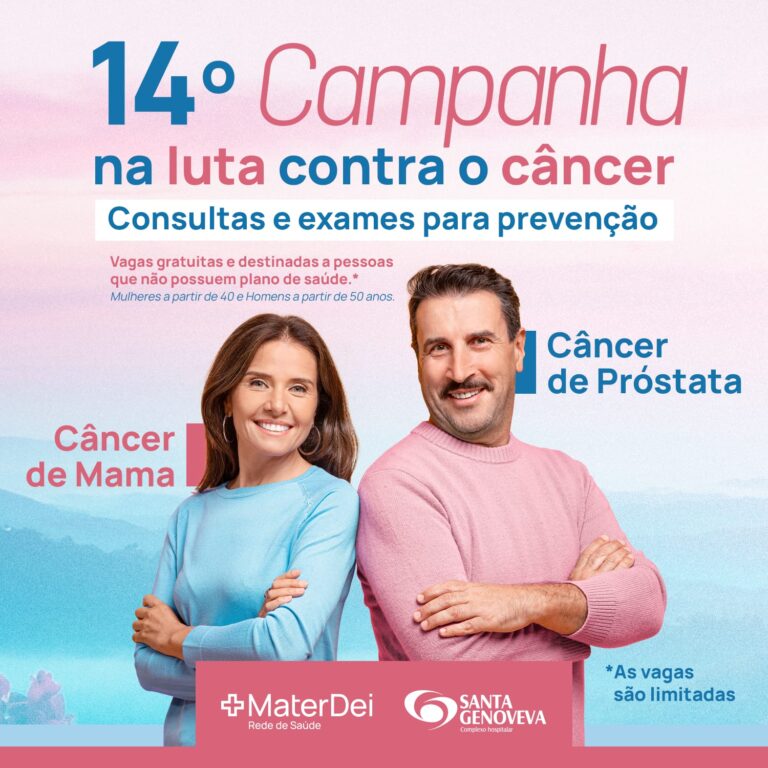 Mutirão gratuito para prevenção dos cânceres de mama e de próstata