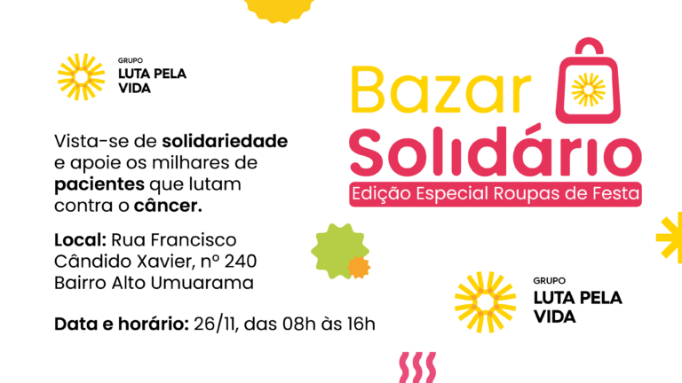 Grupo Luta Pela Vida promove Bazar com edição especial de roupas de festa na próxima terça-feira (26)