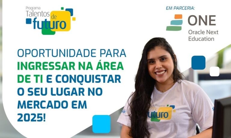 Inscrições abertas para formação em TI gratuita para jovens entre 18 e 29 anos