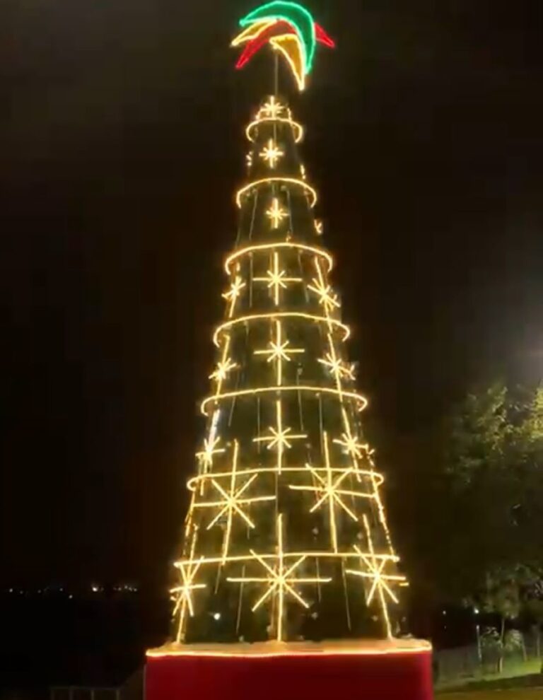 Center Shopping entrega Árvore de Natal de 18 metros e iluminação de portarias do Parque do Sabiá