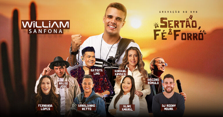 William Sanfona grava “Sertão, Fé e Forró”, seu primeiro DVD e desponta grande revelação do forró católico