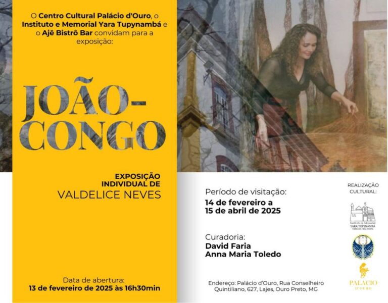 Exposição “João Congo” será inaugurada no Palácio d’Ouro, em Ouro Preto (MG)