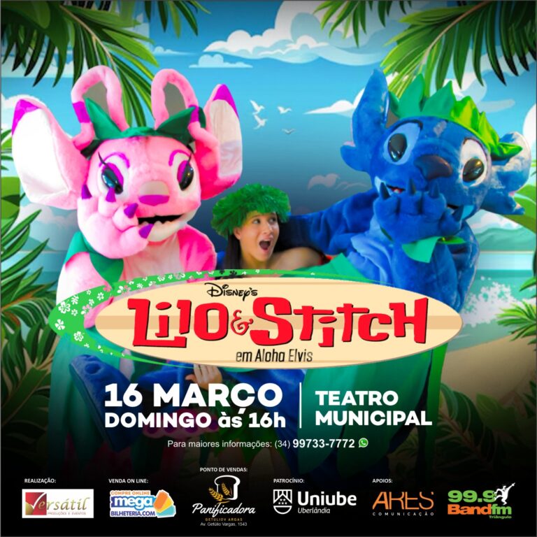Lilo & Stitch: espetáculo infantil chega a Uberlândia com música, aventura e muita emoção