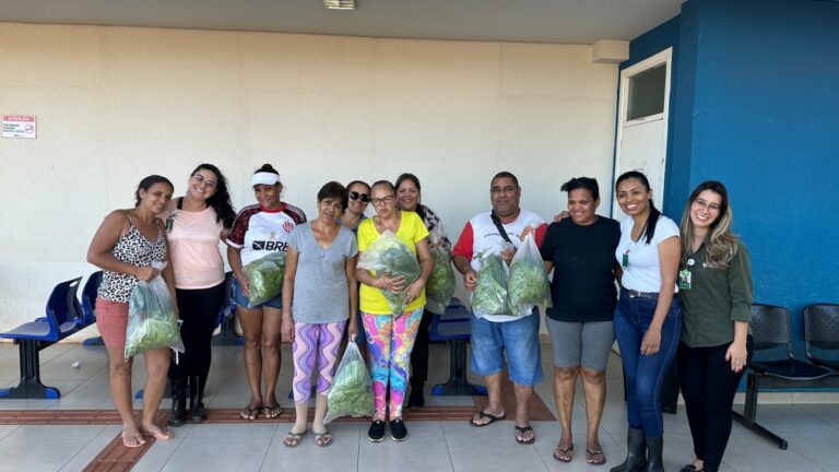 Hortas comunitárias em unidades de saúde distribuem mais de 270 kits de hortaliças aos pacientes e fortalecem o cuidado com a comunidade