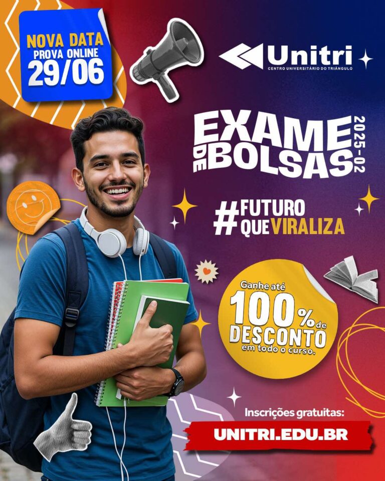 UNITRI está com inscrições abertas para nova prova do Exame de Bolsas