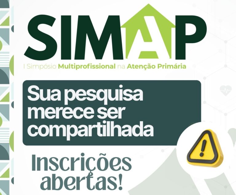 Profissionais e estudantes da saúde podem inscrever trabalhos para o I Simpósio Multiprofissional na Atenção Primária